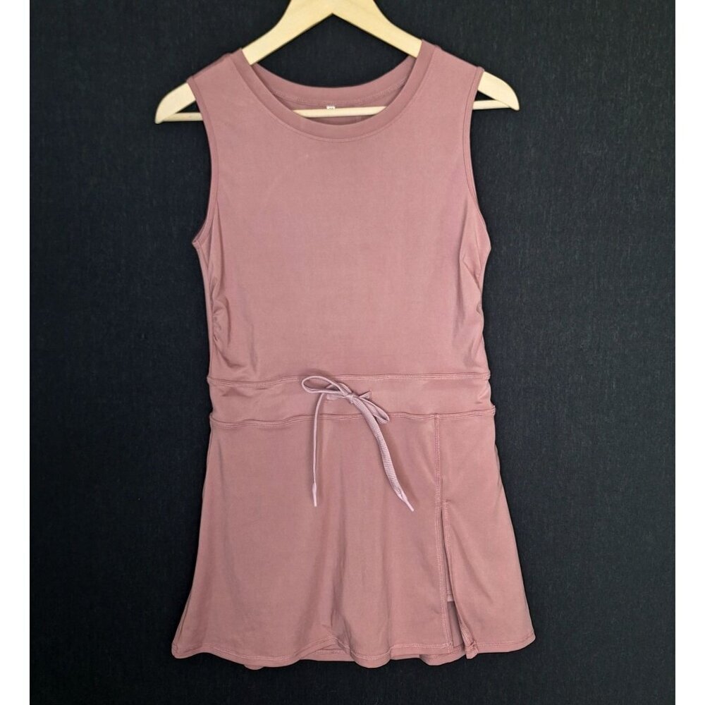 💙 Athletic Dress Attached Shorts Stretch Open Back Size M Athleisure Sports